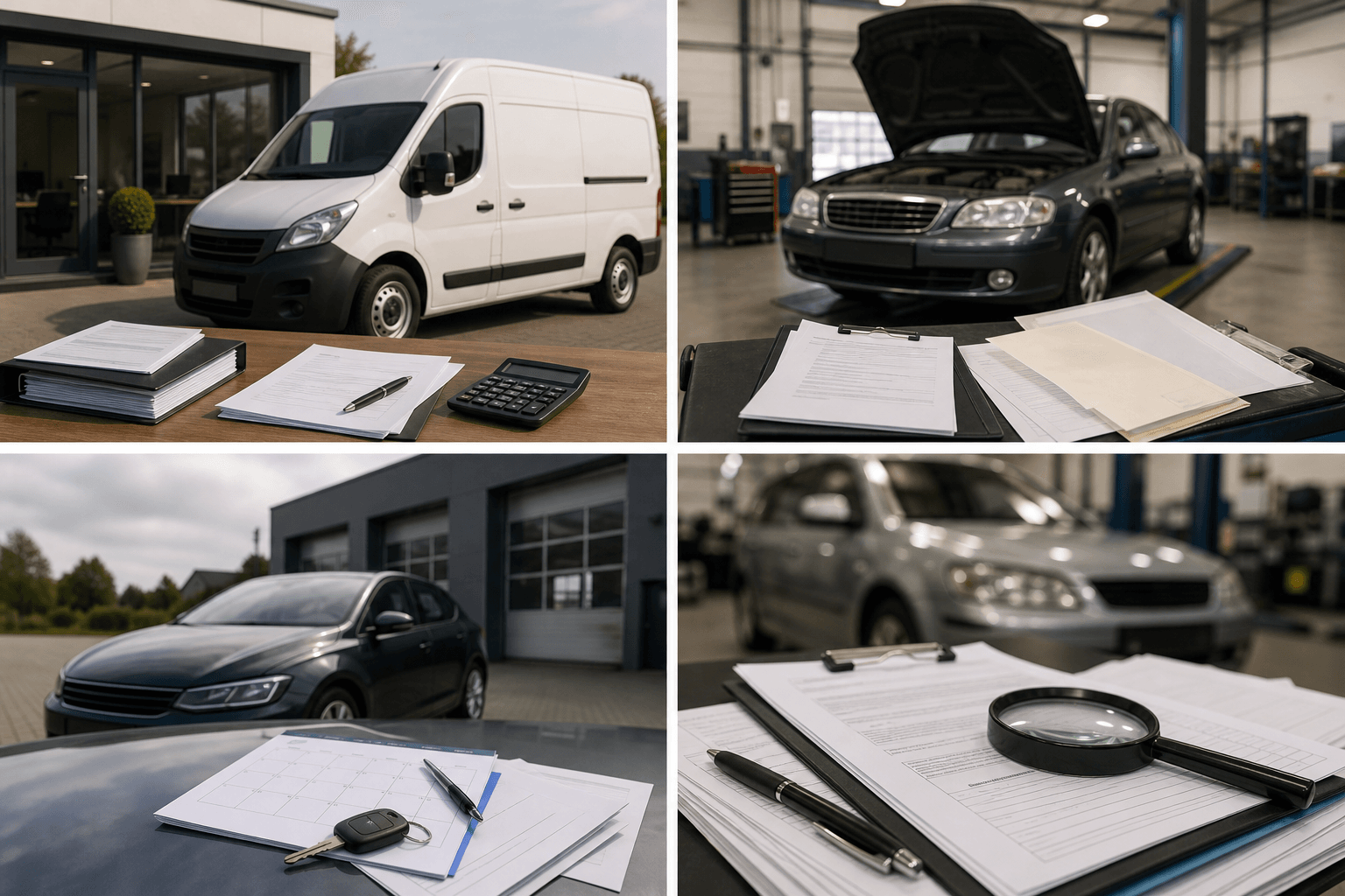 Importauto bij inspectie met generieke voertuigdocumenten en clipboard voor ontbrekend COC