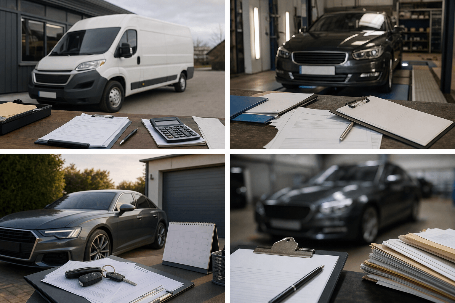 Importauto klaar voor tijdelijke rit met kalender, sleutels en verzekeringspapieren